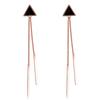 Qiaolanxuan Aguja de Plata S925 Temperamento Coreano Aretes Largos Casuales con Borlas Aretes Geométricos Triangulares Personalizados