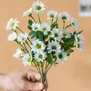 Ramo Pequeño de Margaritas Artificiales Transfronterizo de 21 Cabezas y 7 Pétalos Flor de Seda Manzanilla Decoración Pastoral para el Hogar Accesorios para Fotos de Picnic