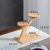 Estante de Flores Pequeño Multicapa de Madera Maciza de Bambú para Escritorio, Balcón con Ventana de Bahía para Suculentas, Sala de Estar, Oficina, Almacenamiento de Macetas, Estante para Plantas Verdes