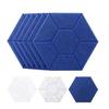 Fornecimento transfronteiriço hexagonal com fenda combinação estilo de emenda tamanho padrão de modelagem de fibra de poliéster placa de isolamento acústico retardante de chama