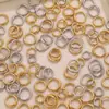 Contas Espaçadoras de Anel Duplo em Aço Inoxidável, Anéis de Posicionamento de Anel Fechado, Acessórios para Fazer Pulseiras e Colares Artesanais DIY