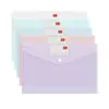 Bolsa Transparente Espessa para Documentos Cor Verdadeira Impermeável Saco para Provas A4 Bolsa com Botão de Pressão Bolsa de Armazenamento Bolsa de Informação Bolsa para Documentos