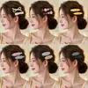 Pinzas florales para el pelo estilo coreano para niñas, pinzas dulces y coloridas para flequillo, pinzas de pico de pato de alta gama y exquisitas