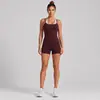 Conjunto de ropa de yoga transfronterizo, secado rápido, espalda bonita, cuello halter, top deportivo con bloques de color, conjunto de ropa para correr y fitness para mujer
