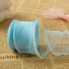Stock Listo del Fabricante 4cm 10 Yardas Borde Liso Cola de Pez Ondulada Cinta de Hilo para Ramo de Flores Embalaje Cinta para Borde de Pastel Hecho a Mano DIY