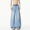 Jeans Cool de Calle de Lyocell para Hombre Verano 2026 Sueltos Delgados Estilo Americano Pantalones Curvos de Tencel para Hombres y Mujeres