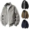Chaqueta de motocicleta holgada, elegante y genial para otoño e invierno con cuello alto, moderna y a la moda, adecuada para ir al trabajo, versátil, diseño de retazos y estilo de chaqueta de cuero para hombre