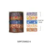 Fita Washi Estilo Ins de Alto Valor Estético - Conjunto Básico para Decoração de Diário, Colagem Criativa DIY