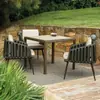 Combinación de Mesa de Café y Sofá de Exterior Mimbre Silla de Mimbre Sofá de Mimbre Modelo de Habitación Exterior Balcón al Aire Libre Patio Muebles de Ocio