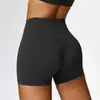 Shorts de Yoga Ajustados com Sensação de Segunda Pele, Estilo Europeu e Americano, Unissex, Cintura Alta, Controle de Barriga, Fitness, Elástico, Levanta Bumbum, Shorts Esportivos para Corrida