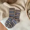 Calcetines Bordados de Cachorro para Mujer, Calcetines de Lana, Media Pantorrilla, Nuevo Estilo Popular Otoño e Invierno, Calcetines Caídos, Calcetines Largos de Cachemira Lindos Japoneses