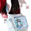 Bolsa Mensageiro Versátil Simples de Grande Capacidade Estilo College para Mulheres Bolsa de Ombro Transparente Crossbody Bolsa para Bebê Bolsa Tote