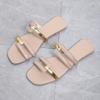 Sandálias Tamanho Grande para Mulheres 2025 Verão Novo Moda Europeia e Americana Sapatos Rasteirinhas Leves de Bico Aberto Sapatos de Praia para Beira-Mar