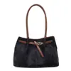 Bolso Tote de Gamuza, Bolso de Hombro Sencillo, Bolso de Mano Retro de Lujo Ligero de Nicho de Gran Capacidad, Bolso de Trabajo para Mujer