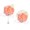 Set de 6 Piezas de Suministro Transfronterizo Europeo y Americano Novio y Novia Boda Hoja de Oro con Cuentas Muñequera y Ramillete Fabricante Venta al por Mayor Stock Disponible