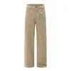 Pantalones rectos de color liso Cleanfit, diseño minimalista y moderno para hombre, con un distintivo estilo americano y detalles únicos en los bolsillos, pantalones largos casuales