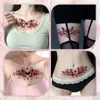 Pegatina de Tatuaje de Sucubo Hermana Real Impermeable Femenina Larga Duración Sexy Clavícula Vientre Pegatina Patrón Avanzado de Mariposa Cubre Cicatrices