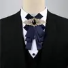 Nova Gravata Borboleta de Strass Estilo Britânico Retro Academia Gravata Borboleta Colarinho de Diamante Flor Camisa Unisex Combinando