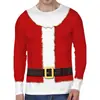 Camiseta navideña de cuello redondo para hombre de Amazon transfronteriza, directa de fábrica, para exportación, camiseta de hombre moderna con estampado digital
