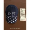 Gorra de Béisbol Versátil Estilo Coreano para Mujer, Diseño Patchwork, Lunares, Visera Suave, Bordado de Dibujos Animados para Cuatro Estaciones, Lindo Diseño de Oso