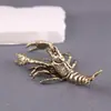 Adornos de Langosta de Latón Puro Artesanía Pequeña de Bronce Utensilios de Juego de Té de Cobre Puro Coleccionables Estilo Chino Adornos Vintage Estilo Chino