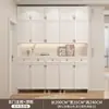 Zapatero de Madera Maciza con Banco Integrado para Uso Doméstico, Gabinete de Almacenamiento de Gran Capacidad para Entrada, Gabinete de Vestíbulo con Compartimentos