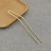 Horquilla de Hierro Xiangyun en Forma de U para DIY Estilo Antiguo Hanfu Doble Paso Recto Horquilla con Borla Horquilla Galvanizada Accesorio para el Cabello de Flor