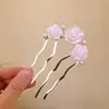 Pente invertido requintado e fofo para penteados estilo princesa, presilhas laterais para cabelo para mulheres, acessórios de cabelo com laço estilo coreano e presilhas de cabelo da moda para estilizar e arrumar fios soltos