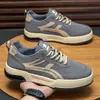 Sapatos Masculinos, Tênis Casuais Listrados da Moda, Sapatos com Painéis de Couro Respiráveis, Cano Baixo com Cadarço, Sola Grossa, Antiderrapante, Sapatos Brancos Confortáveis