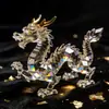 Adorno de Antílope de Cristal Cortado de Precisión Directo de Fábrica para Escritorio Alta Transparencia Animales del Zodiaco Doce Mascota Auspiciosa Adorno de Oveja de Cristal