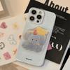 Suporte Coreano Pequeno Elefante Adequado para Capa de Celular Iphone18Pro Max Filme Apple 16 Cobertura Completa Macia 17