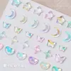 Celebridad en línea chica bonita luna parche para uñas joyería Estrella Mariposa estrella Mocha K9 cristal plano uña Diamante