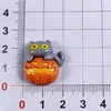 Acessórios de resina de fantasma e abóbora de Halloween em desenho animado, joias DIY, acessórios de cabelo, chaveiros, pequenos pingentes, enfeites para tamancos DIY
