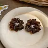 Pendientes de Moda Sencillos con Flor de Cuentas de Cristal Aguja Plateada, Pendientes de Lujo Ligero de Gama Alta, Elegantes Accesorios para Orejas con un Diseño Único