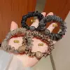 Elásticos de Cabelo com Estampa de Leopardo Europeia e Americana com Toque de Luxo, Scrunchies com Strass, Cordões de Cabelo de Luxo Leve, Faixas de Cabelo, Acessórios de Cabelo Femininos no Atacado