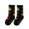 C590 Calcetines Infantiles al por Mayor Estilo Verano Lindos Calcetines de Hojas Coloridos Calcetines de Algodón Artísticos para Niños y Niñas