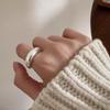 Anillo Geométrico Irregular de Plata de Ley 925 para Mujer ins2024 Nuevo Sentido de Diseño de Nicho Moda Anillo de Dedo Personalizado