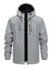 Chaqueta abrigo con capucha para hombre, deportiva, para exteriores, casual, corte holgado, versátil, moderna, multibolsillos, comercio exterior