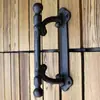 Manija de puerta de hierro fundido artesanal, estilo retro europeo, para patio de jardín grande, tirador manual para decoración del hogar, decoración de pared, manija de puerta