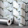 Papel Pintado Espesado Autoadhesivo Impermeable Pegatinas de Pared a Prueba de Humedad Hogareño Imitación Azulejo Baño Anti-Moho Pegatinas de Mármol Renovación de Paredes