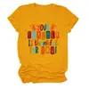 Tu profesor está agradecido Camiseta de mujer de cuello redondo y manga corta, moderna y elegante, de la estación independiente de Amazon