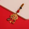 Llavero Personalizado Creativo de Cobre con Candado Ruyi Colgante para Llave de Coche Estilo para Hombres y Mujeres Colgante de Fortuna y Seguridad