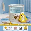 Tina de baño para bebé, plegable, para uso en casa, transparente, interior, para niños, recién nacidos, tina de baño, alberca