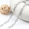Corrente cruzada oval de aço inoxidável Corrente O 3:1 tendência de personalidade DIY colar pulseira cadeia de roupas DIY