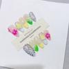 Daiyueda Uñas Portátiles Puras Hechas a Mano Otoño e Invierno Nuevo B280 Totalmente Pintadas a Mano Talladas Elegantes Parche de Uñas Estilo Exportación