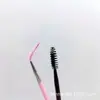 Pincel de Máscara Espiral Pente de Cílios Pente Pequeno Pincel de Sobrancelha Pente de Reparo de Sobrancelha Curvável Pincel de Cola para Sobrancelhas Estilo Selvagem com Raspador