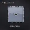 Molde de Resina de Cristal DIY Papoula Onda Irregular Base para Copo Molde de Exibição Molde Decorativo de Silicone