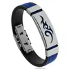 Pulsera Decorativa Creativa y Personalizada con Patrón de Nube de Fuego y Llama de Acero de Titanio Joyería de Silicona y Acero Inoxidable Japonesa y Coreana para Hombres y Mujeres
