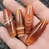 Ágata Rojo Envuelto Jade de Oración Cuentas Sueltas 40 Largas Carnelian Cuentas Passepartout Pulsera DIY Collar Joyería Cuentas