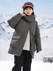 Nueva Chaqueta de Plumón de Invierno 2025 para Niños Chaqueta Larga Media Engrosada para Niños Tallas Mediana y Grande Chaqueta con Capucha de Plumón de Pato Blanco para Niños